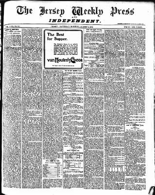 cover page of Jersey Independent and Daily Telegraph published on August 2, 1902
