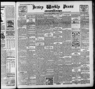 cover page of Jersey Independent and Daily Telegraph published on March 19, 1910