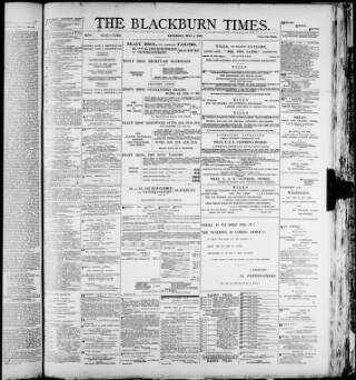 cover page of Blackburn Times published on May 4, 1901