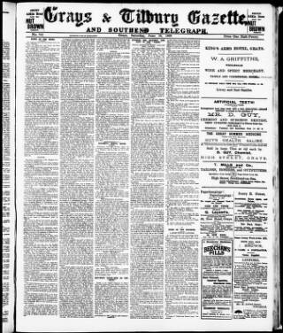 cover page of Grays & Tilbury Gazette published on June 18, 1898