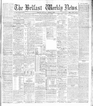 cover page of Belfast Weekly News published on February 2, 1889