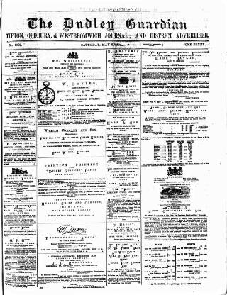 cover page of Dudley Guardian, Tipton, Oldbury & West Bromwich Journal and District Advertiser published on May 2, 1874