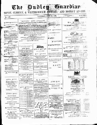cover page of Dudley Guardian published on June 26, 1875