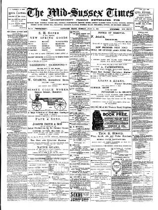 cover page of Mid Sussex Times published on June 18, 1895