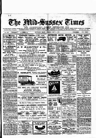 cover page of Mid Sussex Times published on May 2, 1916