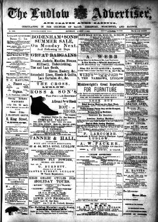 cover page of Ludlow Advertiser published on August 2, 1902