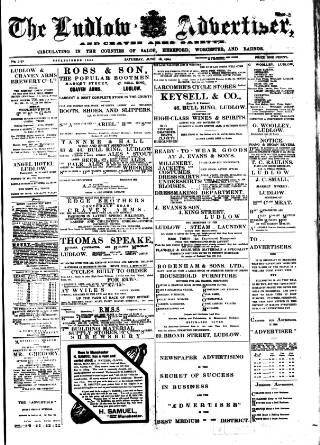 cover page of Ludlow Advertiser published on June 18, 1904