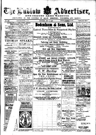 cover page of Ludlow Advertiser published on May 2, 1908