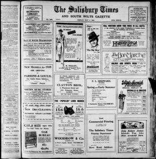 cover page of Salisbury Times published on May 4, 1934