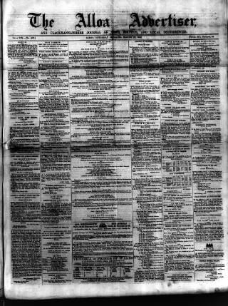 cover page of Alloa Advertiser published on March 19, 1859