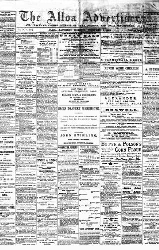 cover page of Alloa Advertiser published on February 2, 1895