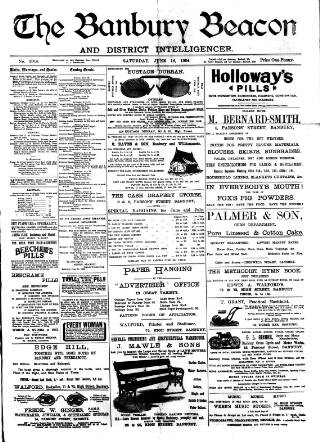 cover page of Banbury Beacon published on June 18, 1904