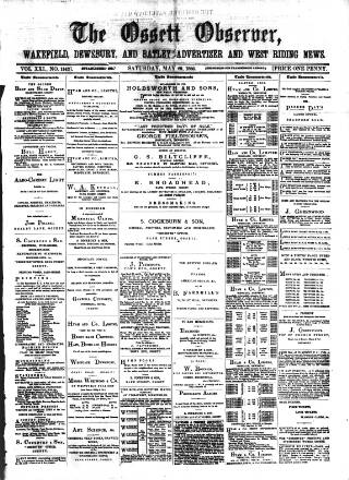 cover page of Ossett Observer published on May 29, 1886