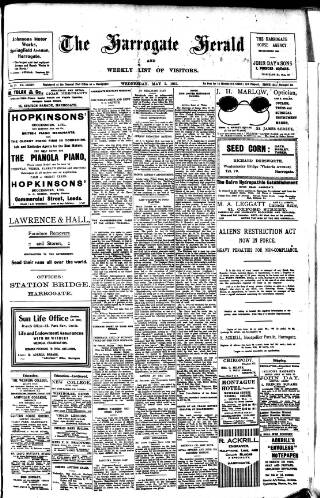 cover page of Harrogate Herald published on May 2, 1917