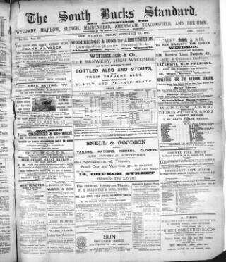 cover page of South Bucks Standard published on September 17, 1897