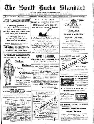 cover page of South Bucks Standard published on May 2, 1912