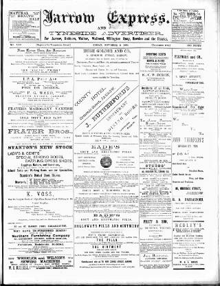 cover page of Jarrow Express published on November 2, 1900