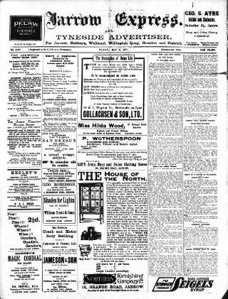 cover page of Jarrow Express published on May 4, 1917