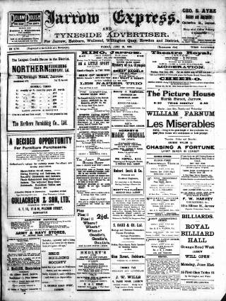 cover page of Jarrow Express published on June 18, 1920