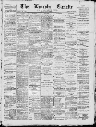 cover page of Lincoln Gazette published on May 28, 1892