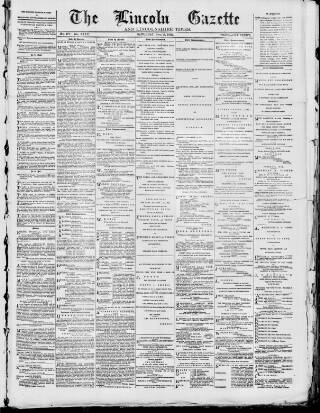 cover page of Lincoln Gazette published on June 18, 1892