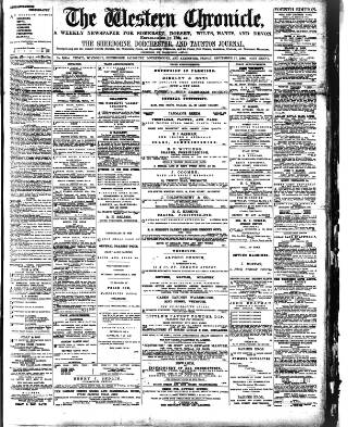 cover page of Western Chronicle published on September 17, 1886
