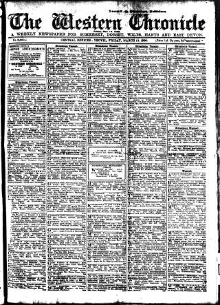 cover page of Western Chronicle published on March 19, 1920