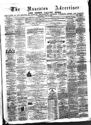 cover page of Nuneaton Advertiser published on June 18, 1870