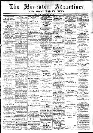 cover page of Nuneaton Advertiser published on February 2, 1895