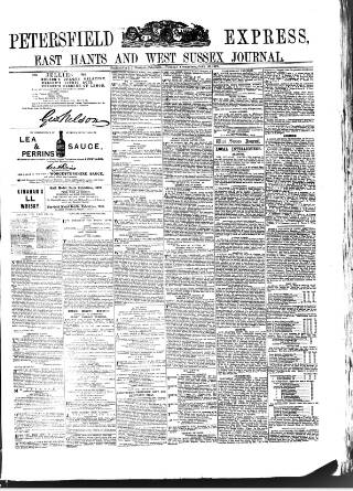 cover page of Petersfield Express published on June 10, 1879