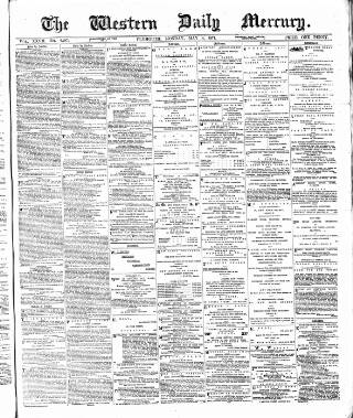 cover page of Western Daily Mercury published on May 4, 1874
