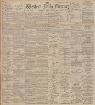 cover page of Western Daily Mercury published on March 19, 1895