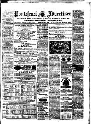 cover page of Pontefract Advertiser published on May 2, 1874