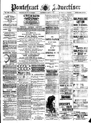 cover page of Pontefract Advertiser published on May 4, 1889