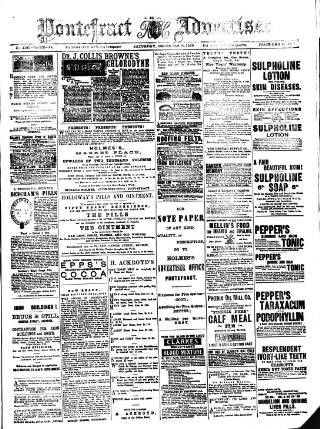 cover page of Pontefract Advertiser published on December 14, 1889