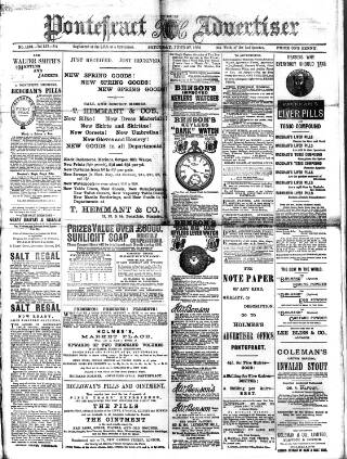 cover page of Pontefract Advertiser published on June 27, 1891