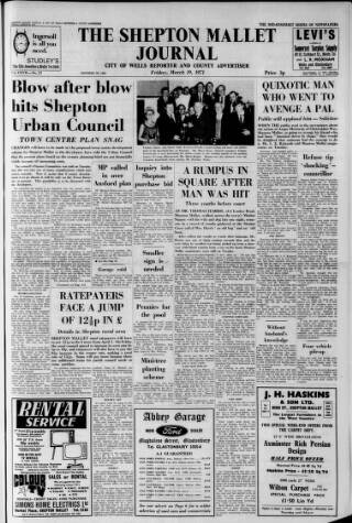 cover page of Shepton Mallet Journal published on March 19, 1971