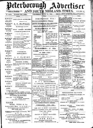 cover page of Peterborough Advertiser published on June 18, 1902