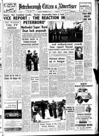 cover page of Peterborough Advertiser published on September 17, 1957