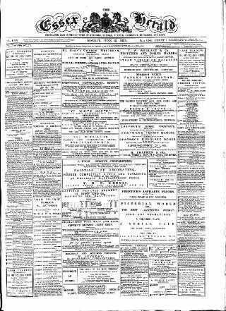 cover page of Essex Herald published on June 18, 1883