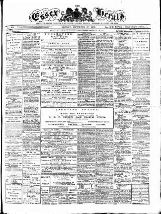 cover page of Essex Herald published on September 17, 1883