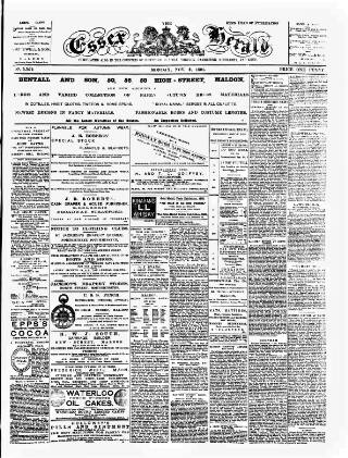 cover page of Essex Herald published on November 2, 1891