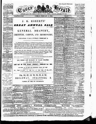 cover page of Essex Herald published on February 2, 1892