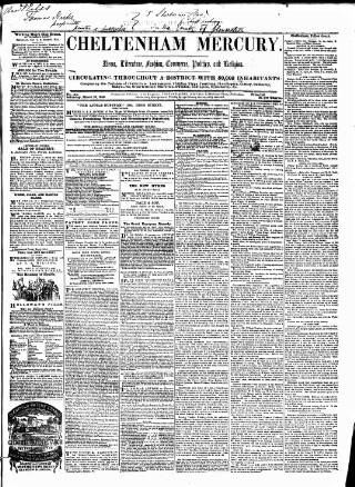 cover page of Cheltenham Mercury published on March 19, 1859