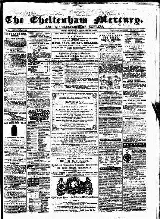 cover page of Cheltenham Mercury published on November 2, 1861