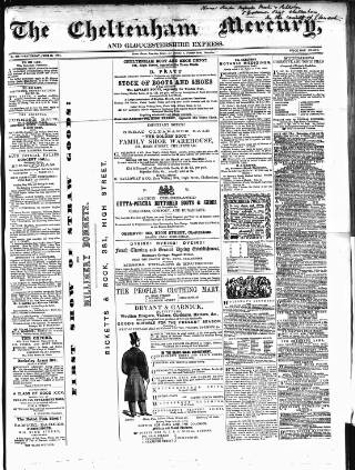 cover page of Cheltenham Mercury published on June 18, 1864