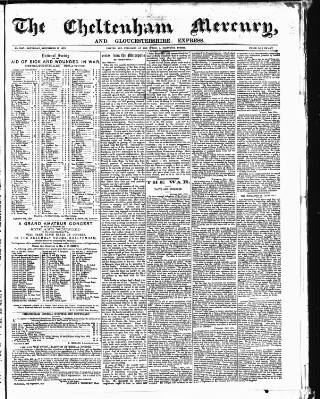 cover page of Cheltenham Mercury published on September 17, 1870