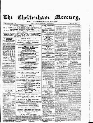 cover page of Cheltenham Mercury published on May 4, 1872