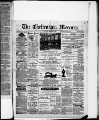 cover page of Cheltenham Mercury published on December 14, 1889