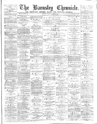 cover page of Barnsley Chronicle published on June 18, 1887